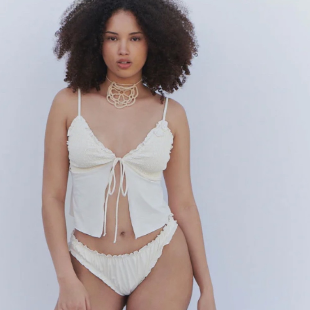 Frankies Bikinis Penelope Ruffle Tankini Bikini Top/Dawson Cheeky Bikini Bottom